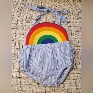 Rainbow Ruffle Bottom Bubble Boutique 24M